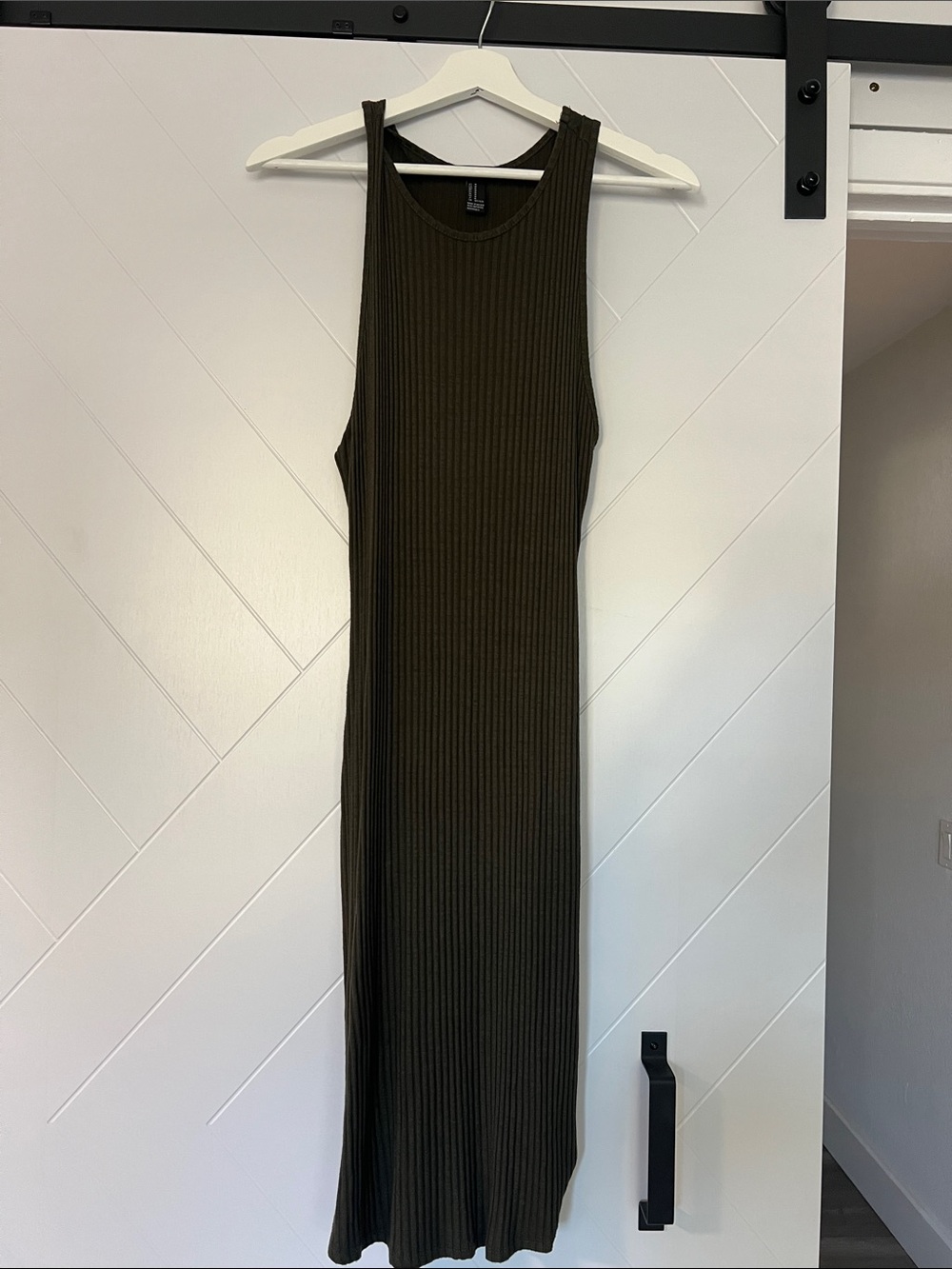 Forever 21 Olive Green Ribbed Tank Maxi Dress